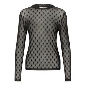 Kaffe - Mina ls mesh bluse fra Kaffe