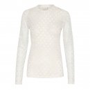 Kaffe - Mina ls mesh bluse fra Kaffe