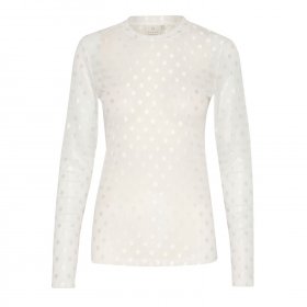 Kaffe - Mina ls mesh bluse fra Kaffe