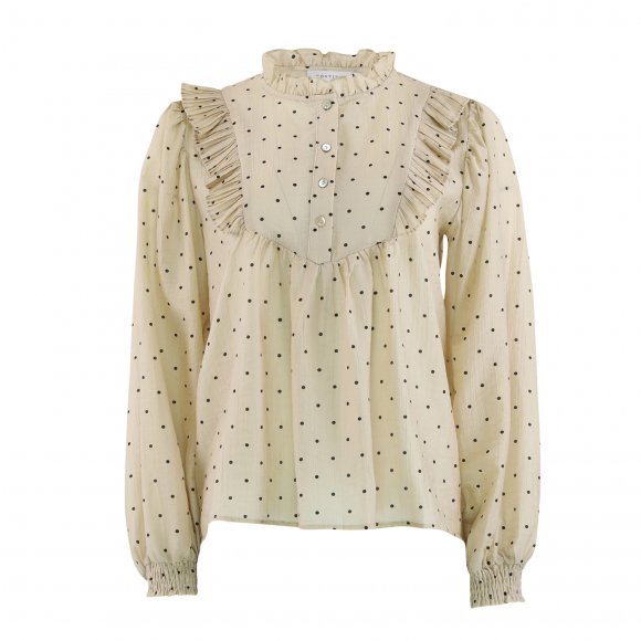 Continue - Silke dot bluse fra Continue